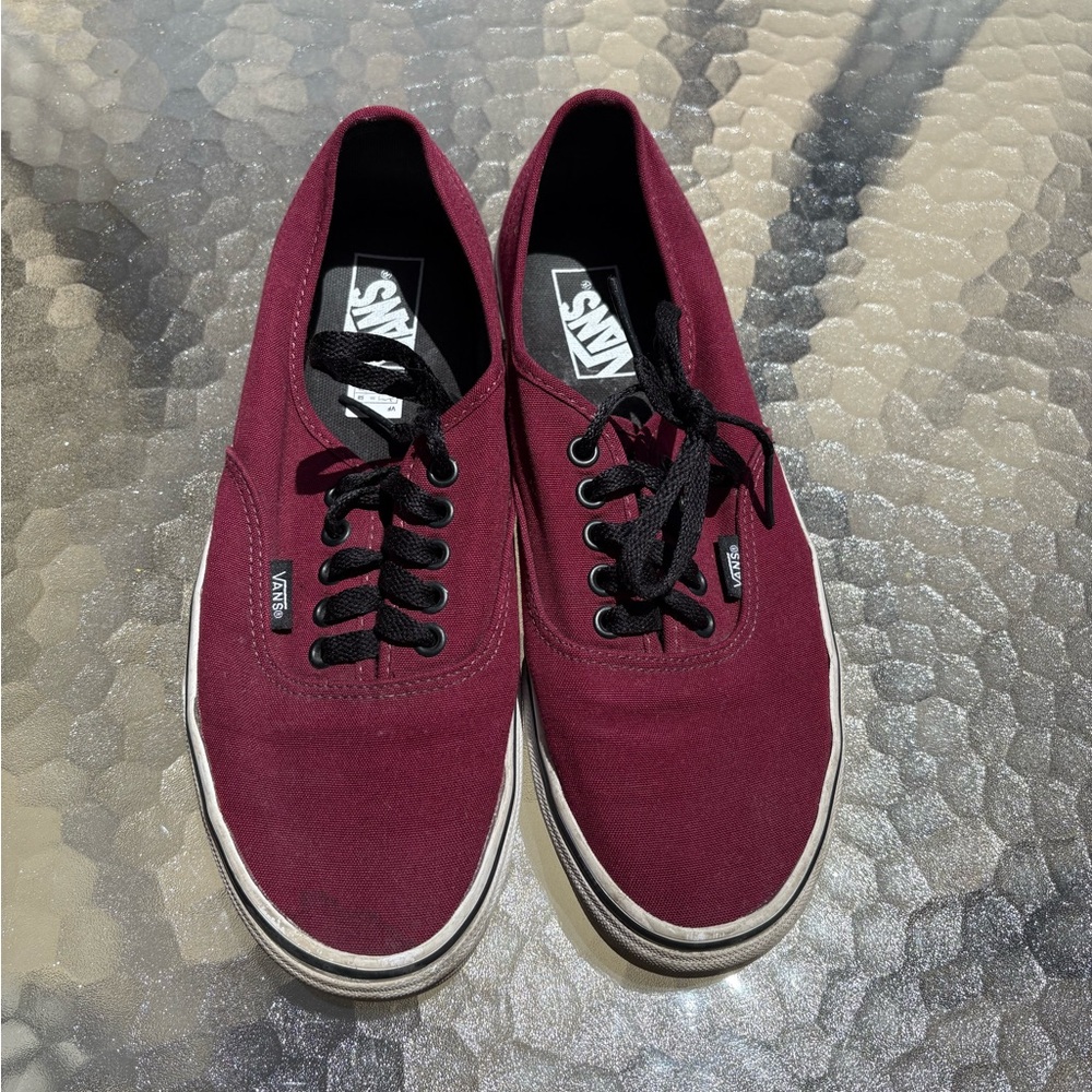 Vans Red and Black Classic Sneakers